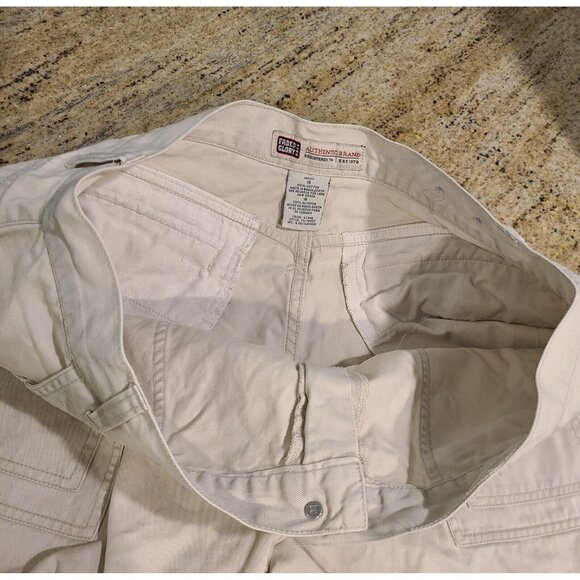 Vintage FADED GLORY Cargo Shorts Missy Size 18 Khaki Tan VTG Y2K High Rise - Picture 10 of 14